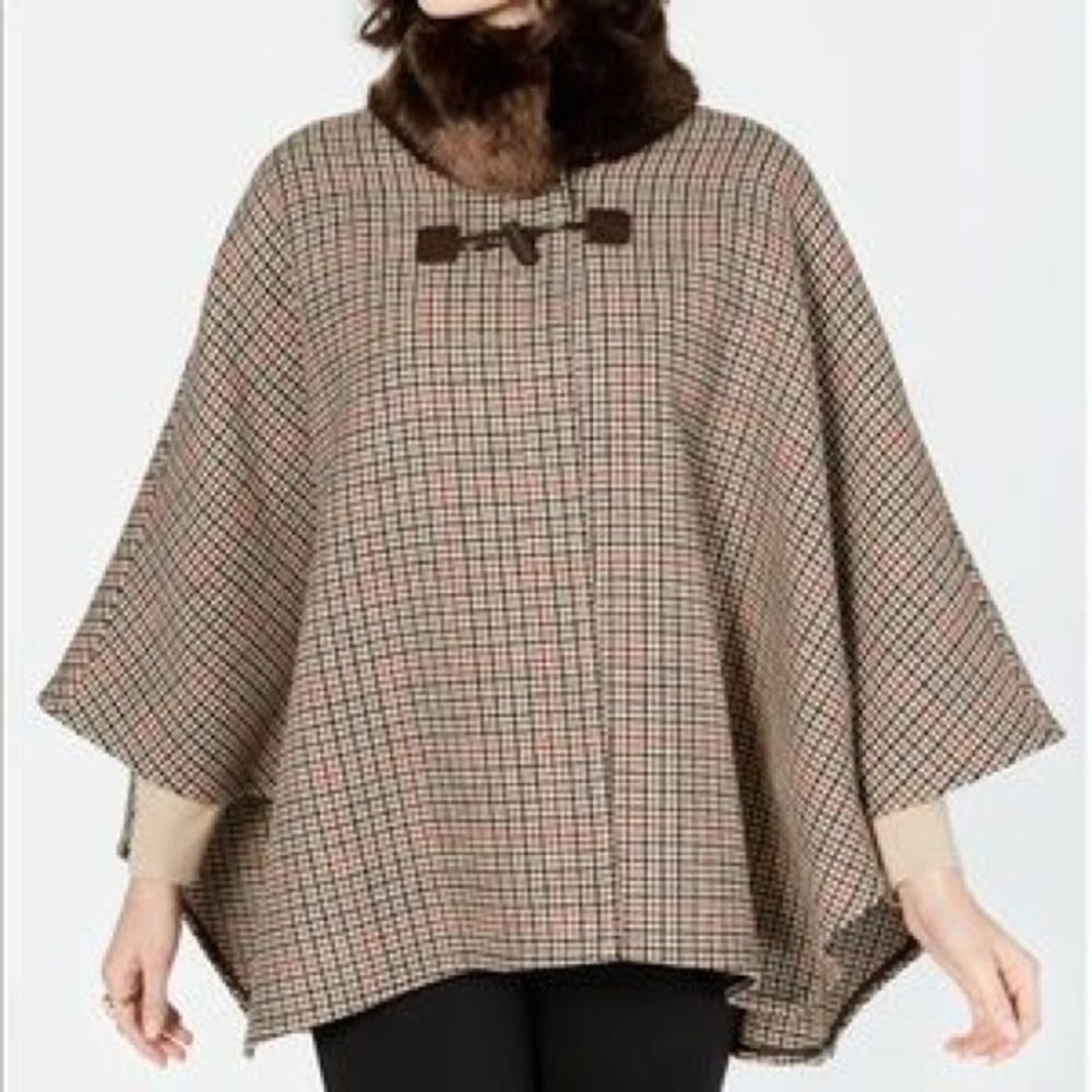 Jones New York Cape for Women, Brown, 1 size